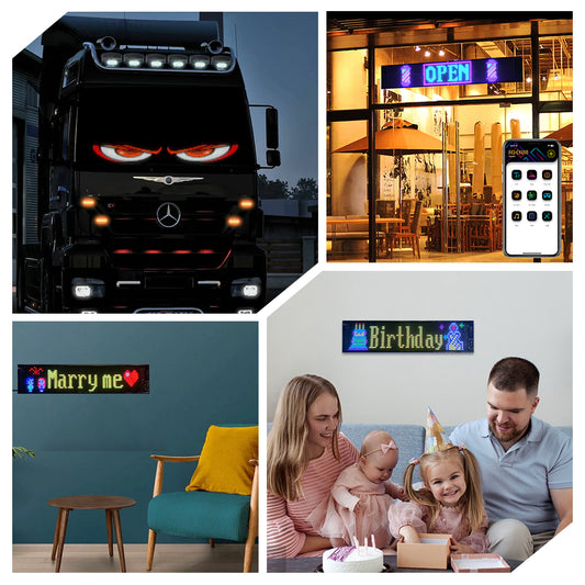 Pantalla LED Ojo de Demonio 1024 LEDs RGB | APP + Mando | USB 5V