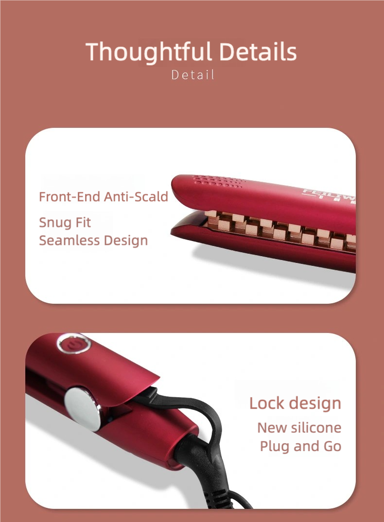 Alisador de Pelo Iónico – Cepillo/Plancha de Raíz Voluminizadora, Anti-Quemaduras, Seco y Húmedo