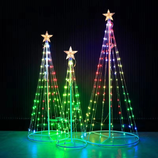 Árbol de Navidad LED multicolor inteligente – Luz decorativa interior y exterior