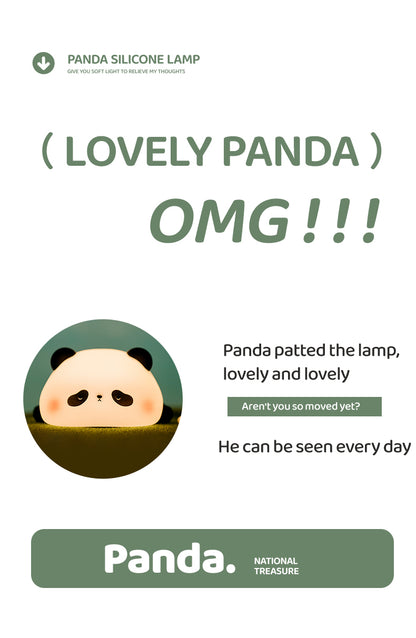 Lámpara de Noche Panda – LED Recargable 5V, 1W, Silicona y ABS