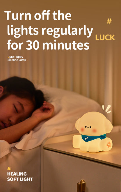 Lámpara de Noche Cachorro – LED Recargable 5V, 2W, Silicona y ABS