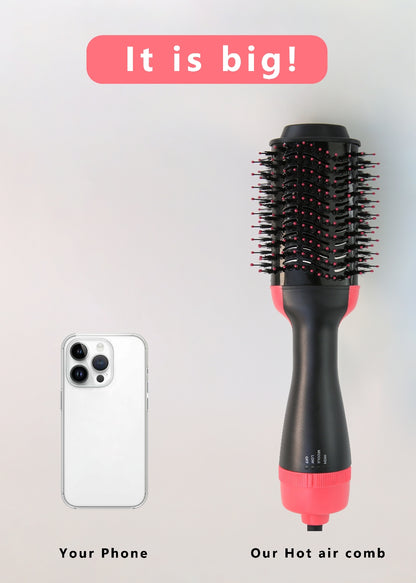 Cepillo alisador y rizador 2 en 1 – Secador y plancha para cabello seco y húmedo