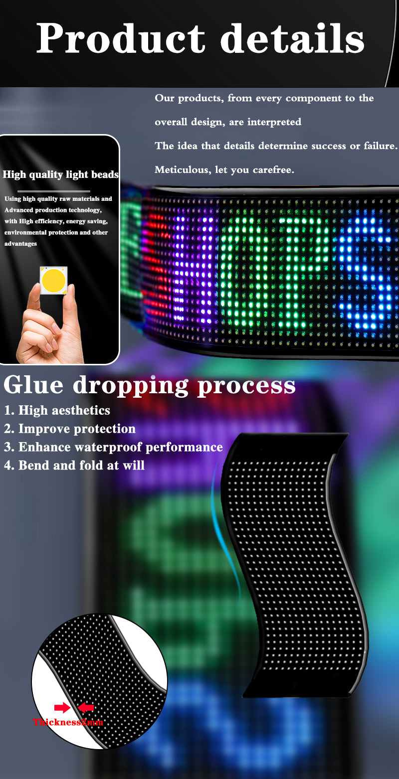 Pantalla LED 16×32 RGB2121 512 LEDs | USB 5V | Impermeable IP65