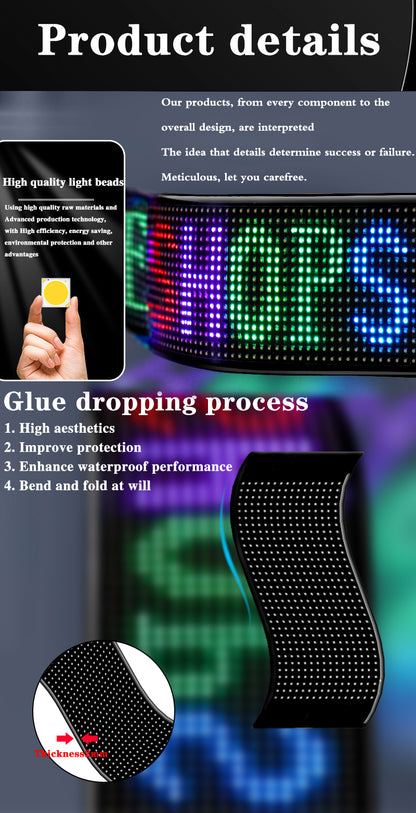 Pantalla LED 16×32 RGB2121 512 LEDs | USB 5V | Impermeable IP65