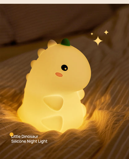 Lámpara de Noche Dinosaurio – LED Recargable 5V, 2W, Silicona y ABS