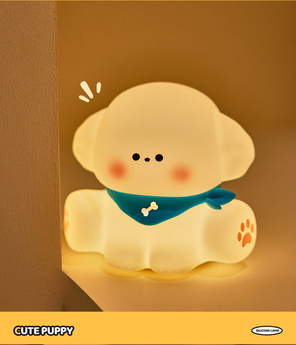 Lámpara de Noche Cachorro – LED Recargable 5V, 2W, Silicona y ABS