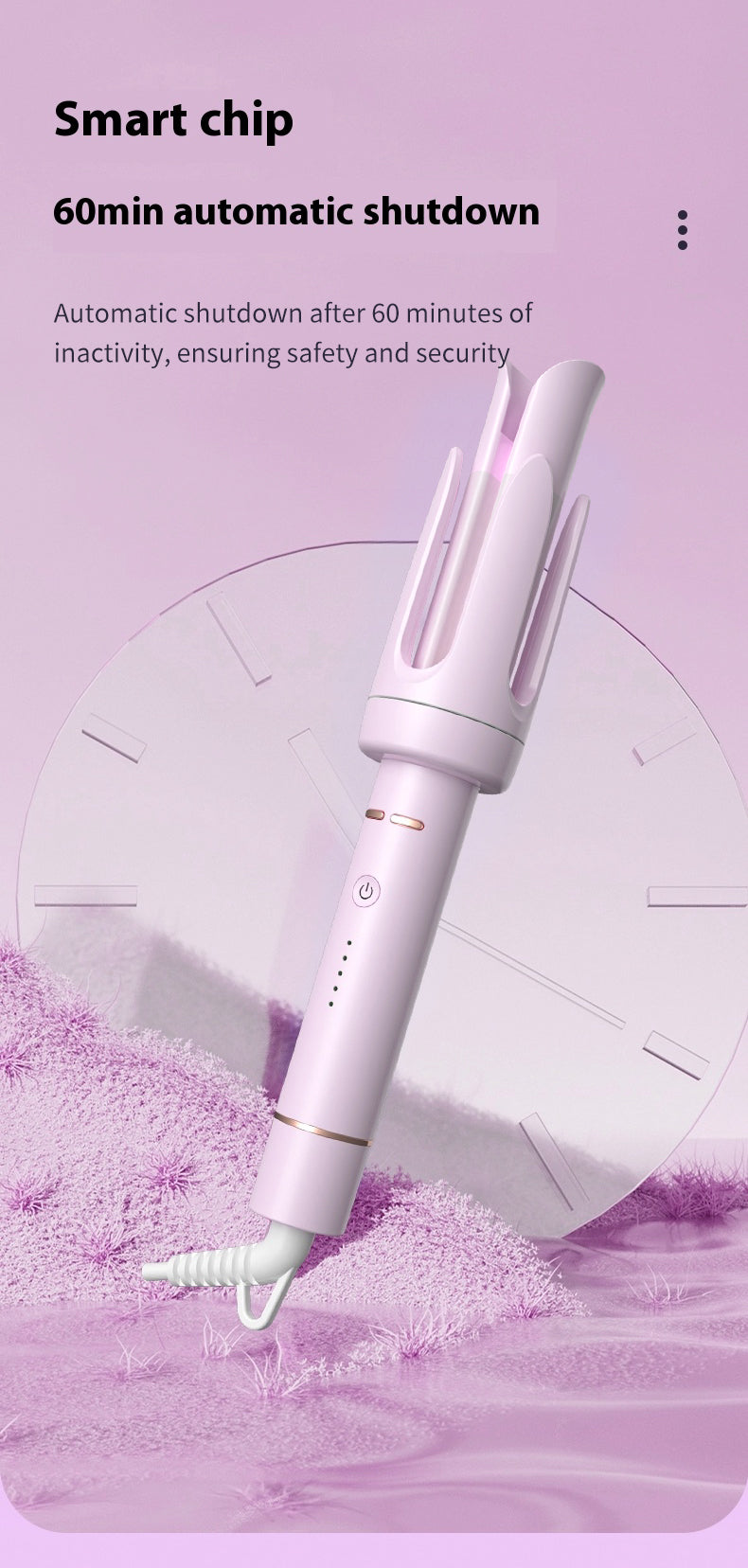 Rizador automático de cabello 32mm – Ondas grandes, protección antiquemaduras, rápido calentamiento