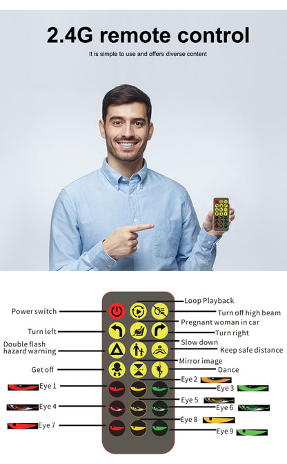 Pantalla LED Ojo de Demonio 1024 LEDs RGB | APP + Mando | USB 5V