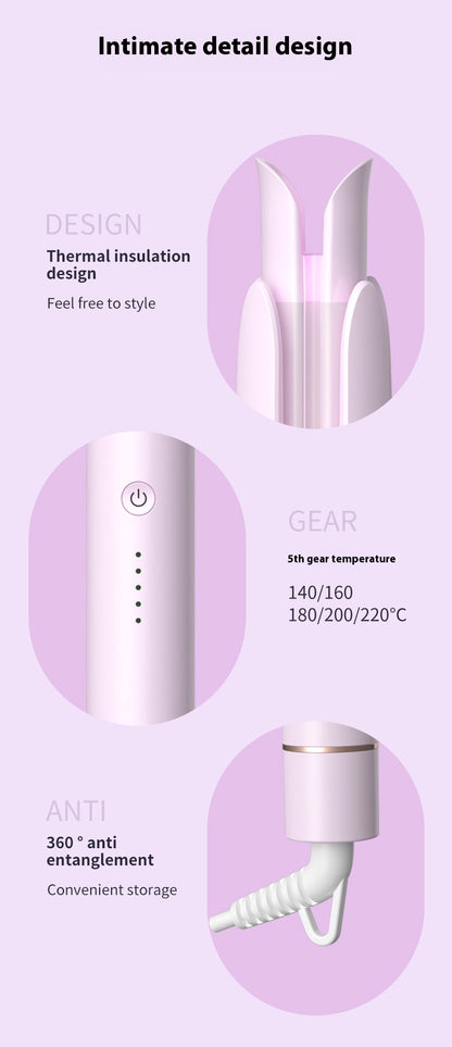 Rizador automático de cabello 32mm – Ondas grandes, protección antiquemaduras, rápido calentamiento