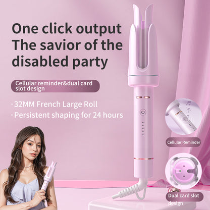 Rizador automático de cabello 32mm – Ondas grandes, protección antiquemaduras, rápido calentamiento