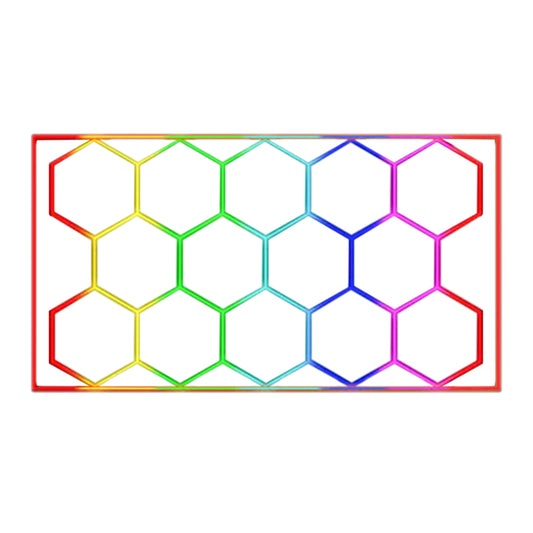 Panel LED Hexagonal Modular Hola LED 14PCW – Luz RGB para Techo, Garaje, Gimnasio, Lavadero, Diseño Honeycomb, Iluminación Decorativa y Funcional