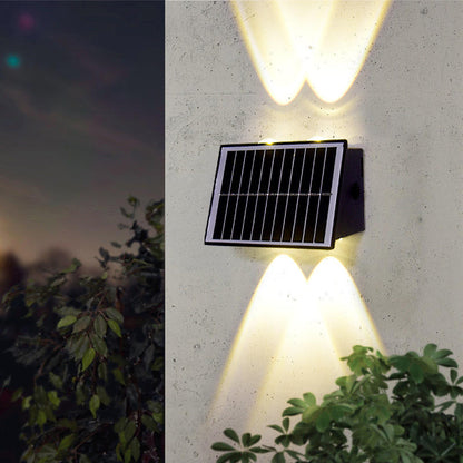 Lámpara solar de pared, 4-10 cabezas, 3000K o RGB, control luz+interruptor, 5.5V, ideal para jardín