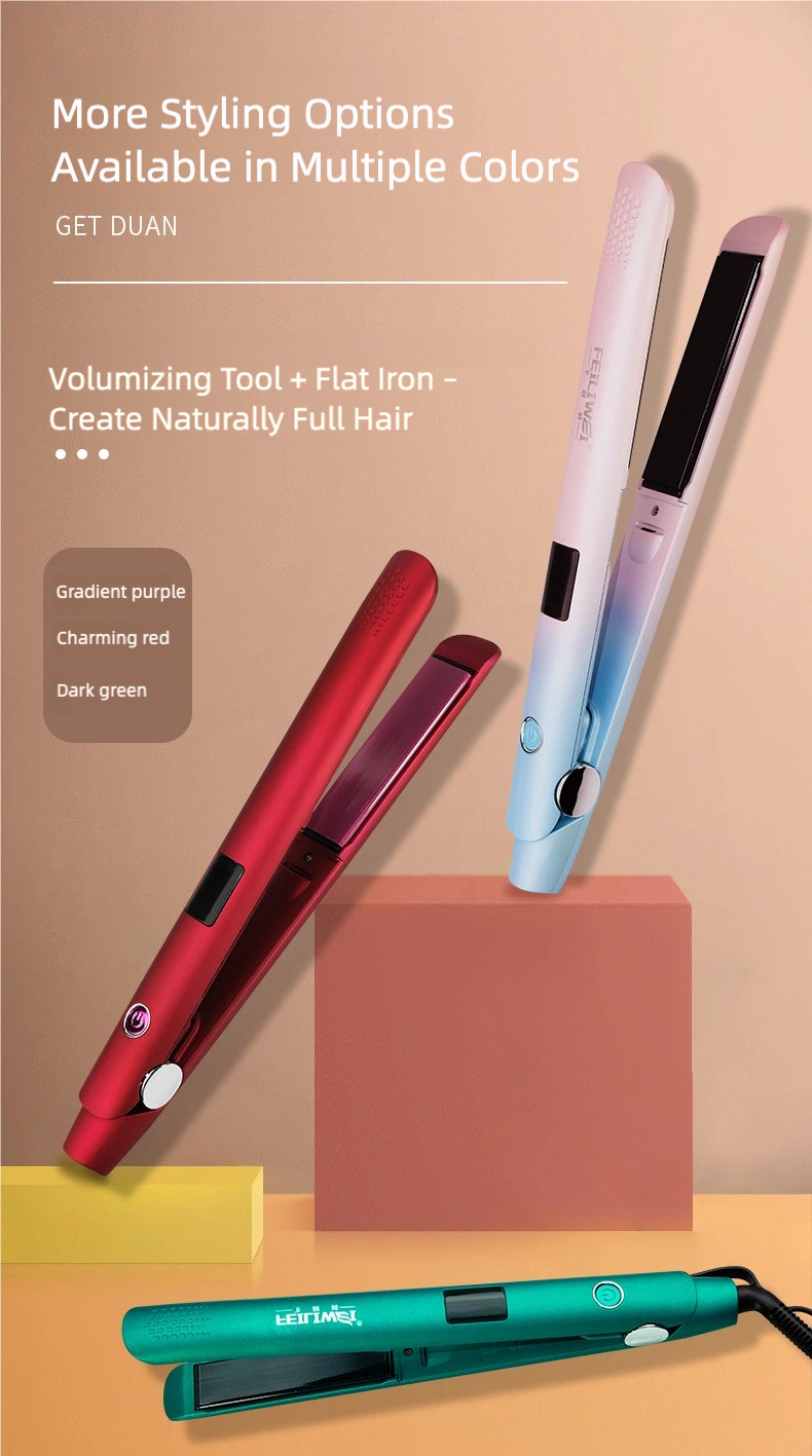 Alisador de Pelo Iónico – Cepillo/Plancha de Raíz Voluminizadora, Anti-Quemaduras, Seco y Húmedo