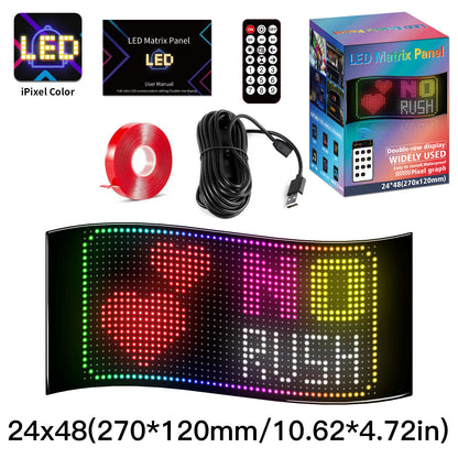 Pantalla LED Flexible 24×48 RGB 1152 LEDs | APP + Bluetooth | IP65