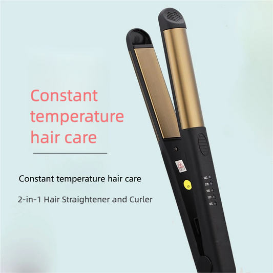 Plancha de Pelo 2 en 1 – Alisador y Rizador Eléctrico con Iones Negativos y Control de Temperatura