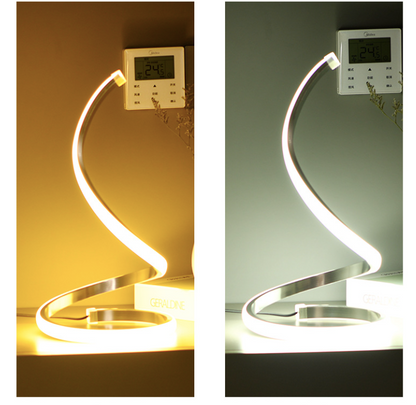 Lámpara de Mesa S-Lux – Luz Ambiental Regulable, Set Dorado y Plateado para Dormitorio y Bar