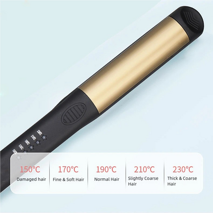 Plancha de Pelo 2 en 1 – Alisador y Rizador Eléctrico con Iones Negativos y Control de Temperatura