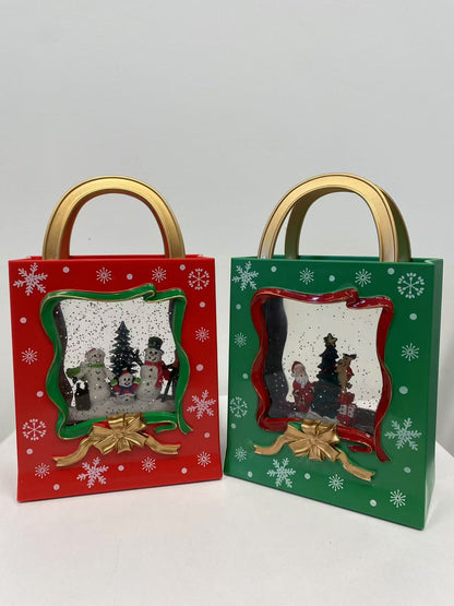 Bola de Nieve Musical Santa Claus | Lámpara LED Navidad 23,5×14 cm | Decoración Festiva