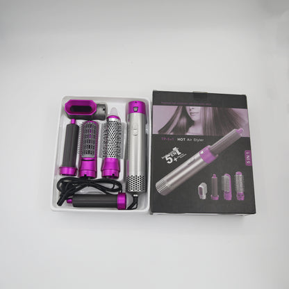 Cepillo térmico 5 en 1 – Rizador y alisador automático para cabello seco y húmedo