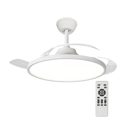 Ventilador de Techo LED Inteligente 42" – Luz Regulable para Dormitorio y Sala de Estar Moderna