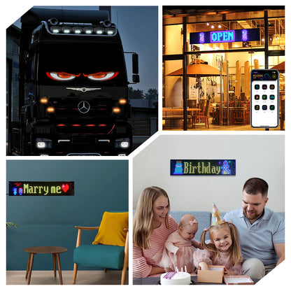 Pantalla LED Ojo de Demonio RGB 512 LEDs | APP + Mando | USB 5V