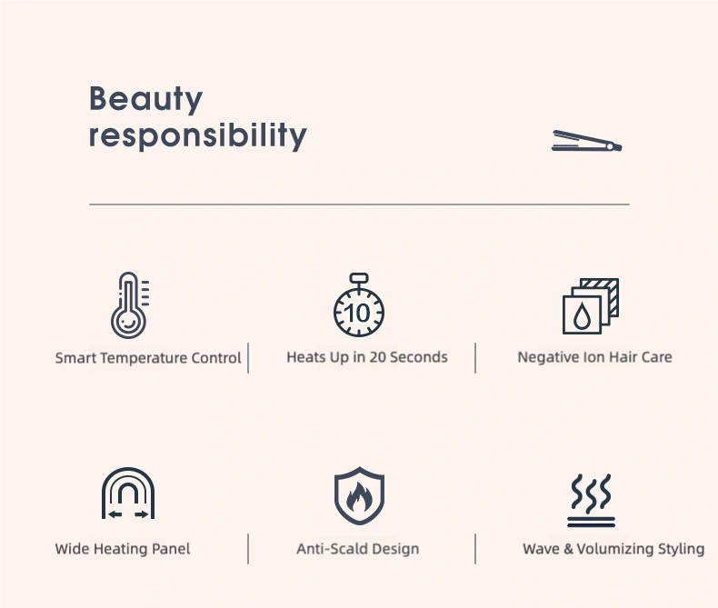 Alisador de Pelo Iónico – Cepillo/Plancha de Raíz Voluminizadora, Anti-Quemaduras, Seco y Húmedo