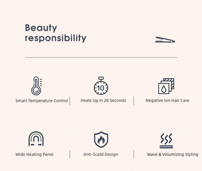 Alisador de Pelo Iónico – Cepillo/Plancha de Raíz Voluminizadora, Anti-Quemaduras, Seco y Húmedo