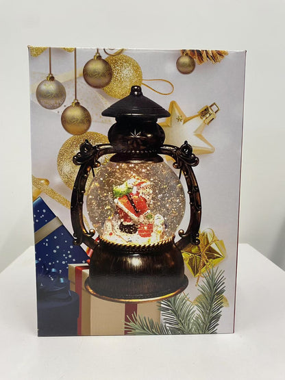 Bola de Nieve LED con Santa Claus | Lámpara Vintage 14×11×20,5 cm | Luz Cálida, Música y Nieve Móvil