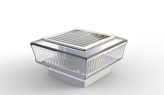 Lámpara solar cuadrada plana para jardín/pared, 3000K, 4 diseños (diamante/rayas), 10W, ABS, control luz+interruptor