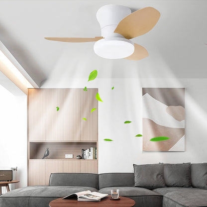 Hola LED Ventilador de Techo RXFL8001 -880mm, Luz LED Regulable 40w, 3000K-6000K,Blanco/Beige