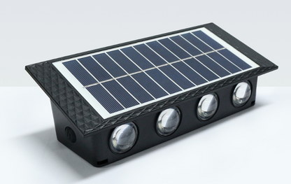 Lámpara solar de pared, 4-10 cabezas, 3000K o RGB, control luz+interruptor, 5.5V, ideal para jardín
