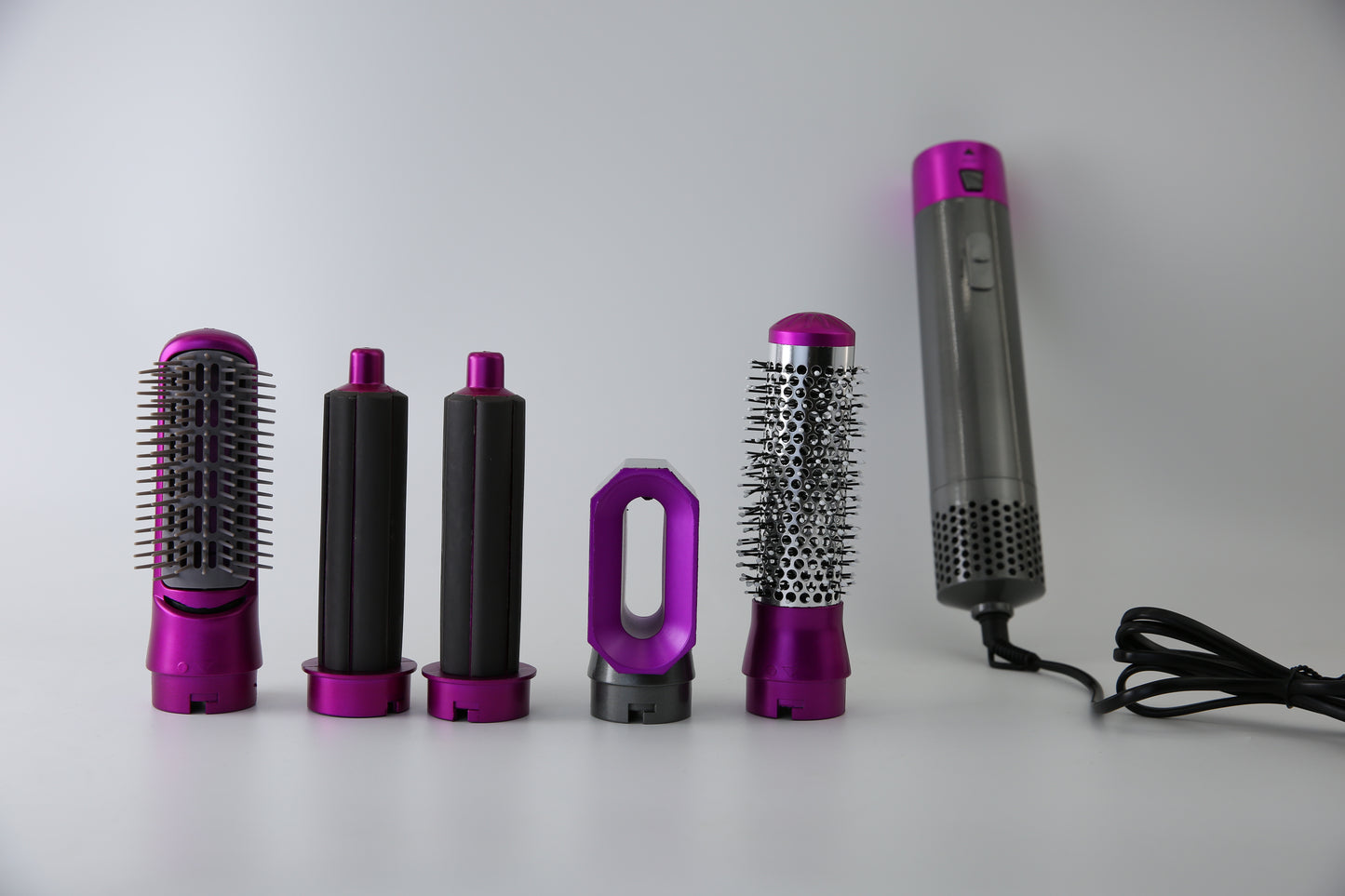 Cepillo térmico 5 en 1 – Rizador y alisador automático para cabello seco y húmedo