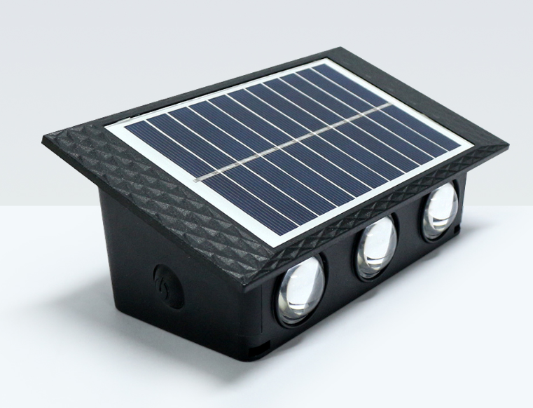 Lámpara solar de pared, 4-10 cabezas, 3000K o RGB, control luz+interruptor, 5.5V, ideal para jardín