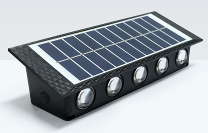 Lámpara solar de pared, 4-10 cabezas, 3000K o RGB, control luz+interruptor, 5.5V, ideal para jardín