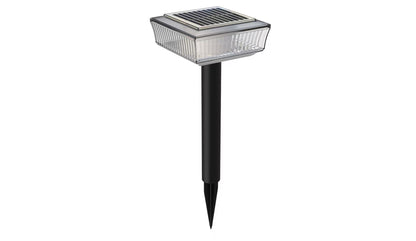 Lámpara solar cuadrada plana para jardín/pared, 3000K, 4 diseños (diamante/rayas), 10W, ABS, control luz+interruptor