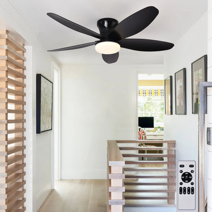 Ventilador de Techo LED Hola LED 42" – Luz Regulable 3000K-6000K, Blanco / Beige / Negro / Marrón, 85-265V