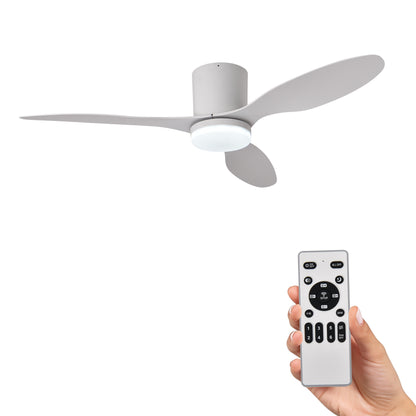 Ventilador de Techo LED Hola LED 42" – Luz Regulable 3000K-6000K, 85-265V, Blanco / Madera Claro / Negro / Nogal Negro