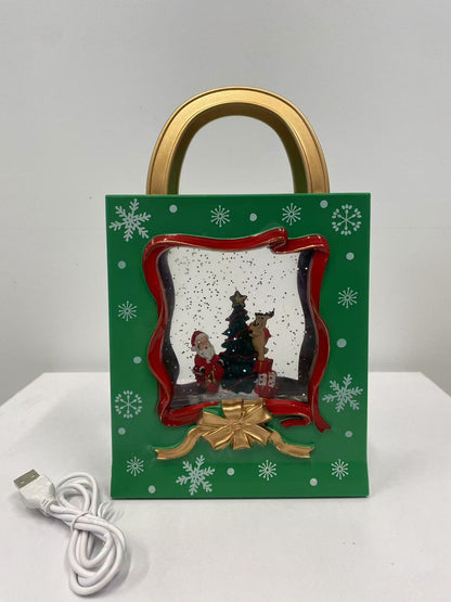 Bola de Nieve Musical Santa Claus | Lámpara LED Navidad 23,5×14 cm | Decoración Festiva