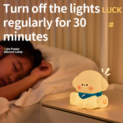 Lámpara de Noche Cachorro – LED Recargable 5V, 2W, Silicona y ABS