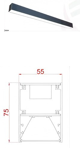 Luz Lineal LED HL-5575 40W/M | 1500mm | OSRAM | 3000K/4000K/6000K