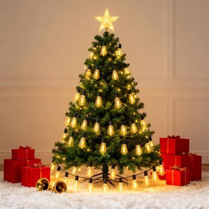 Lalumia Guirnalda de Luces LED G40 Impermeable para Exterior e Interior, 3~30 m con 50 Bombillas, Luz Cálida 2700K, Ideal para Jardín, Terraza, Fiestas y Decoración Navideña