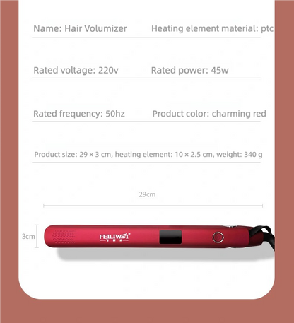 Alisador de Pelo Iónico – Cepillo/Plancha de Raíz Voluminizadora, Anti-Quemaduras, Seco y Húmedo