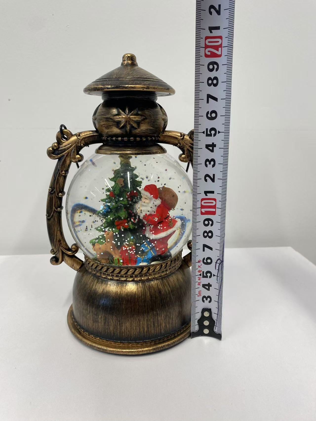 Santa Claus Bola de Cristal Luz LED | Decoración de Mesa Navideña Retro 13×11×20.5 cm