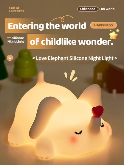 Colección "Amigos Kawaii": Lámpara de Noche LED de Silicona Suave - Luz Quitamiedos Recargable para Niños y Bebés