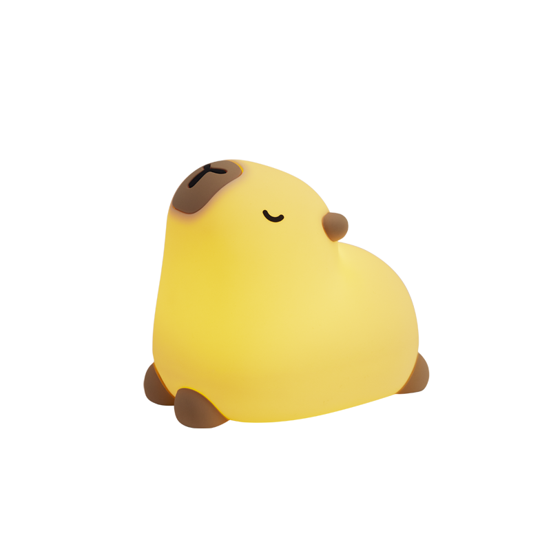 Lámpara de Noche Capibara – LED Recargable 5V, 2W, Silicona y ABS