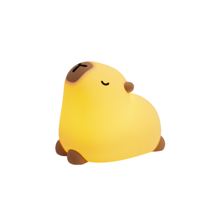 Lámpara de Noche Capibara – LED Recargable 5V, 2W, Silicona y ABS