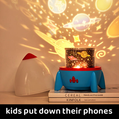 Lámpara Proyector Cohete – Luz Nocturna LED Recargable USB