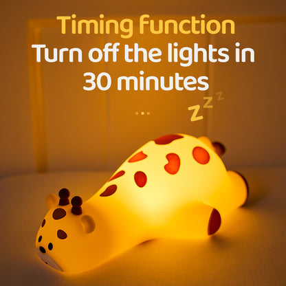 Lámpara de Noche Jirafa Amarilla – LED Recargable, Dulce y Perfecta para Niños