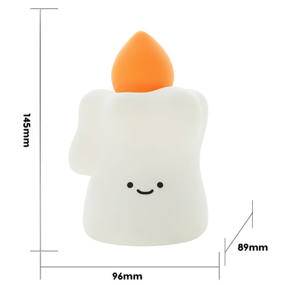 Lámpara de Noche Vela – LED Recargable 5V, 2W, Silicona y ABS