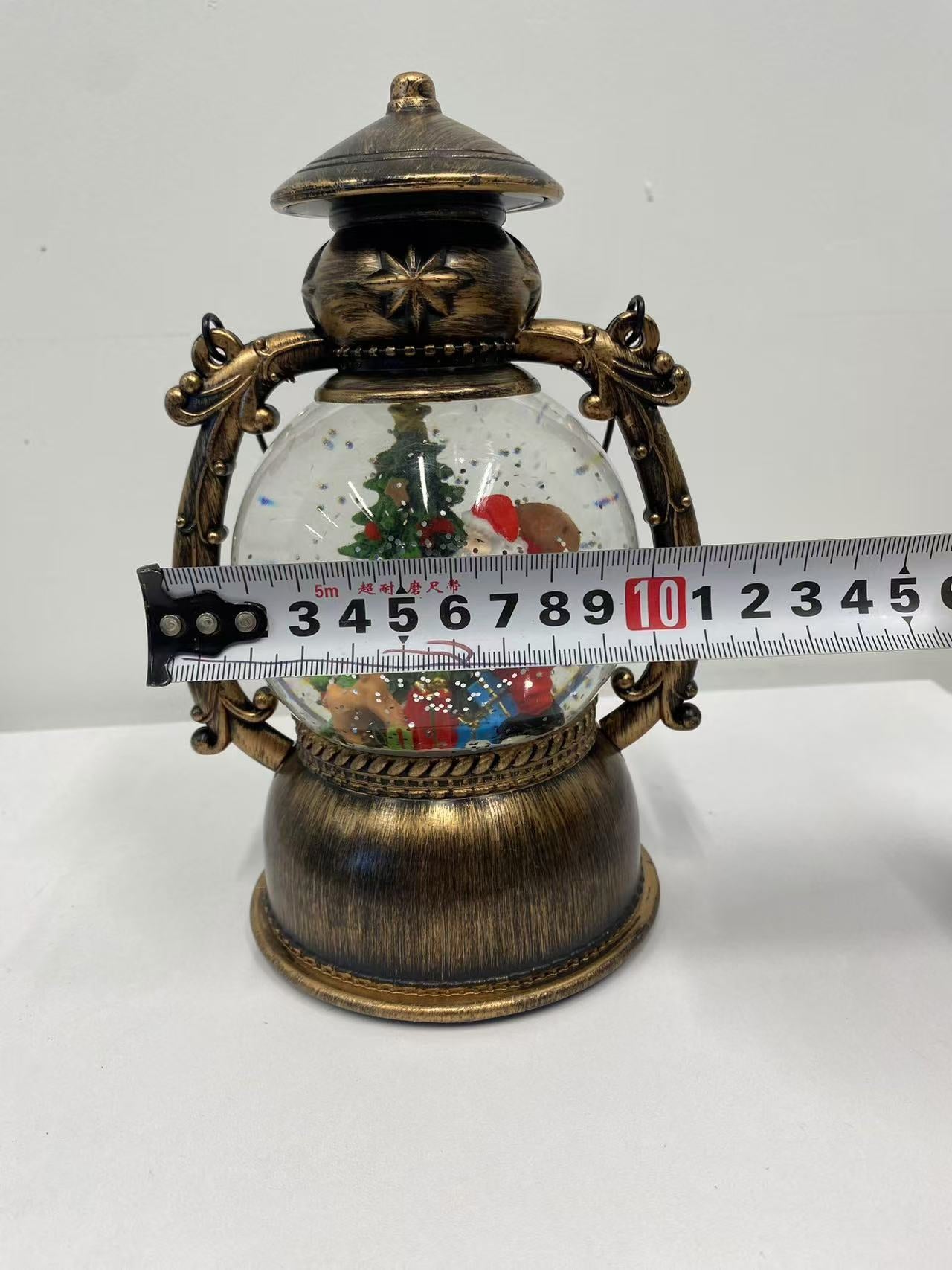 Santa Claus Bola de Cristal Luz LED | Decoración de Mesa Navideña Retro 13×11×20.5 cm